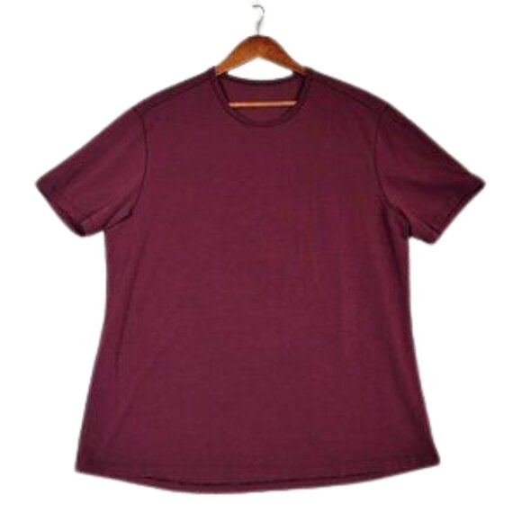 Lululemon Tops - Lululemon License To Move T-Shirt Men's L? (46" Chest) Burgundy Athletic Tee